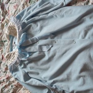 Blue fleece vintage nightgown